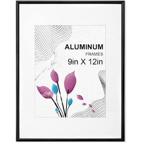 A3 Poster Picture Frame,11.7x16.5 Black Thin Smooth Aluminum Photo Frame with High Definition Acrylic,Display Picture A4 with Mat or A3 Without Mat for Wall Mounting Horizontally and Vertically in Kuwait