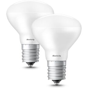 E17 R14 LED Bulb Dimmable 4W(40W Equivalent) Small Light Bulb, E17 Intermediate Base, 300 Lumens, Curio Cabinet Light Bulb, Soft White 2700K, Pack of 2
