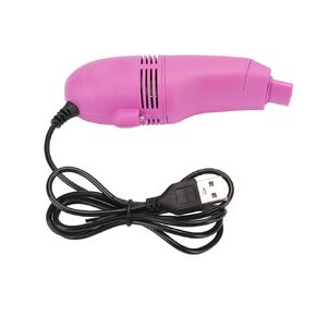 Mini Nail Dust Vacuum, Desktop Vacuum Cleaner Large Suction Brush Head Prevent Heating for Crumbs (Blue)
