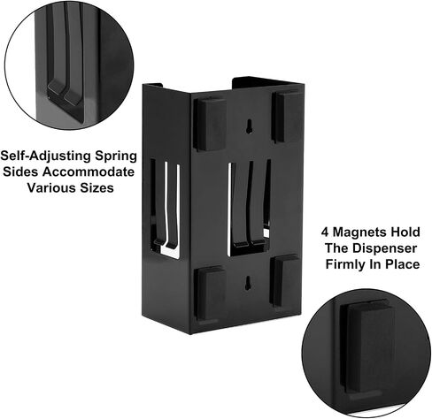 Mayouko Magnetic Glove Dispenser Holder, Box Holder Wall Mount for Tissues, Disposal Gloves, Wipes, Tool Cart Accessory, 8LBS, Mount onto a Tool Box or in Garages, Workshops and Kitchens in Saudi Arabia
