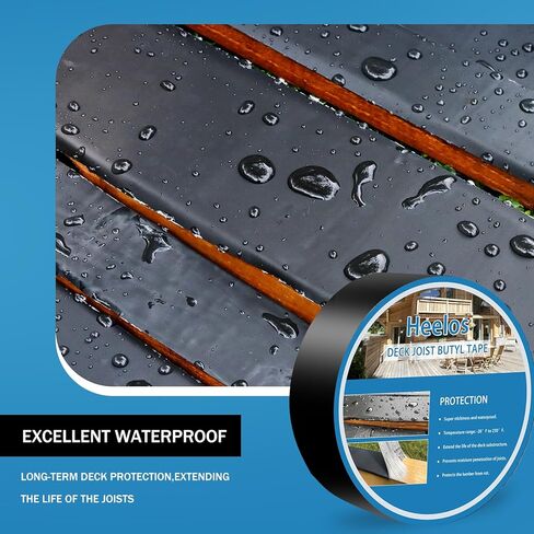 شريط رافدة على سطح السفينة، شريط بوتيل مقاس 1-5/8 بوصة × 50 بوصة، شريط رافدة ذاتي اللصق للتزيين، شريط رافدة مقاوم للماء، شريط وامض مقاوم للطقس لإصلاح الختم لحماية الحزم والأسطح الخشبية in Kuwait