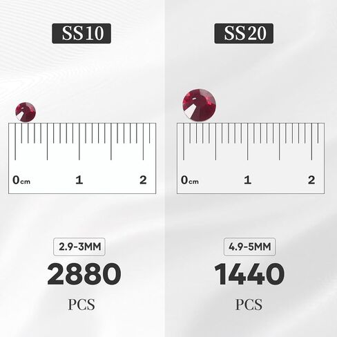 HTVRONT Rhinestones for Crafting - 1440pcs SS16 Hotfix Rhinestones for Clothes, Bright Color & Shining Flatback Rhinestones Suitable for Crafts, Decoration and Handicraft (3.7-3.9mm) in Kuwait