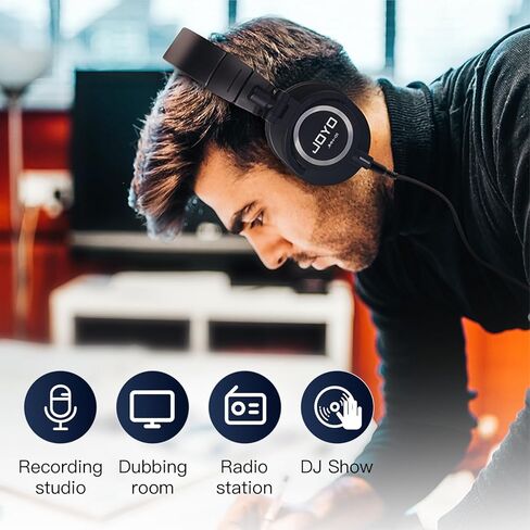 JOYO Studio Headphones Monitor Headphone for Recording Over Ear Noise Canceling for Guitar Cellphone Mixer Amplifier Podcast DJ and Keyboard Piano (JMH-02) in Saudi Arabia