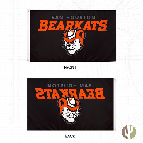 Desert Cactus Sam Houston State University Flag SHSU Bearkats Flag Banners 100% Polyester Indoor Outdoor 3x5 feet Flags (Style 3a) in Saudi Arabia