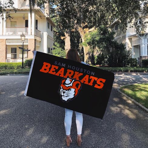 Desert Cactus Sam Houston State University Flag SHSU Bearkats Flag Banners 100% Polyester Indoor Outdoor 3x5 feet Flags (Style 3a) in Saudi Arabia