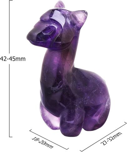 mookaitedecor Crystal Alpaca Statue Polished Pocket Stone Hand-Carved Animal Crystal Sculpture for Home Room Office Desk Decor, Amethyst in Saudi Arabia