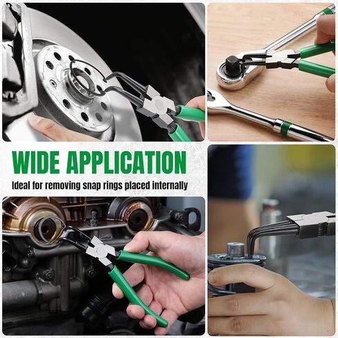 SK 4-Piece Snap Ring Pliers Set, 7-Inch Internal/External Circlip Pliers with Straight/Bent Jaw, Tip Diameter 5/64'', Premium CR-V Steel in Saudi Arabia