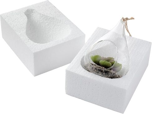 توري وتاجوس إشيفيريا على شكل دمعة عصارية في حوض زجاجي معلق (يتضمن نباتًا صناعيًا)، زينة عصارية صناعية في حوض نباتات الهواء كزينة نباتية لديكور الطاولة في حوض نباتات صغير in Kuwait