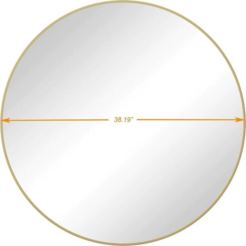 Elegant 28-Inch Round Wall Mirror - Black Metal Framed Circular Vanity and Dressing Mirror for Bathroom, Living Room, Bedroom Decor - Chic Mirror for Stylish Home Decoration in Saudi Arabia