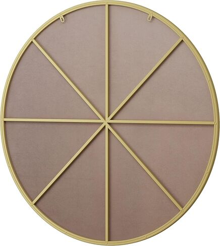 Elegant 28-Inch Round Wall Mirror - Black Metal Framed Circular Vanity and Dressing Mirror for Bathroom, Living Room, Bedroom Decor - Chic Mirror for Stylish Home Decoration in Saudi Arabia