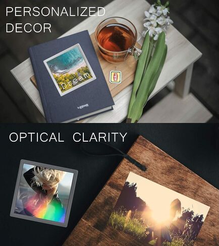 Coastix Photo Coasters Set of 4, Personalized Picture Coasters for Drinks, Modern Square Drink Coasters for Coffee Table Decor, Shatterproof Acrylic Glass Photo Frame Coasters, Home Decor Custom Gifts in Saudi Arabia