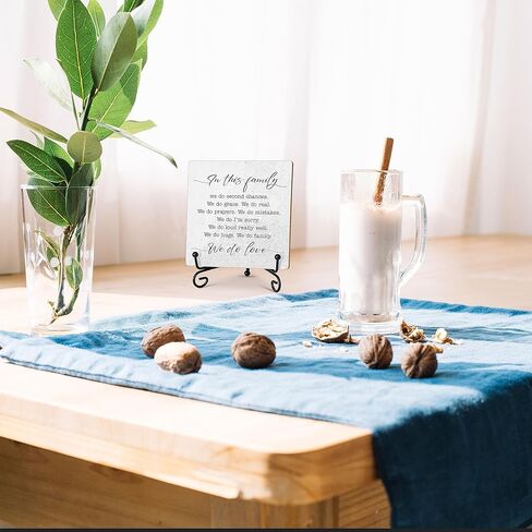 Family Signs Home Decor Gifts for Family, Home Office Desk Decor Wood Plaque with Stand, Rustic Farmhouse Decor the Home Sign - C38 in Kuwait