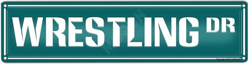 Wrestling Dr Sign, Wrestling Sign, Wrestling Decor, Funny Wall Decor For Home Farmhouse Man Cave Bathroom Bar Street, Quality Metal Signs 16x4 Inch in Saudi Arabia