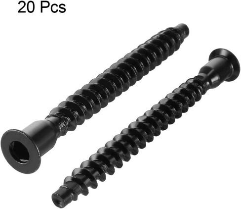 uxcell Furniture Confirmat Screw 7x39mm Hex Socket Wood Screws Powder Coated 20pcs in Saudi Arabia