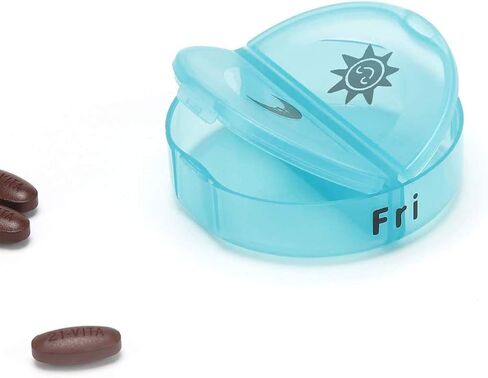 Pill Box Weekly Daily Pill Organizer AM PM 7 Day with Moisture-Proof Design (Multicolor) in Saudi Arabia