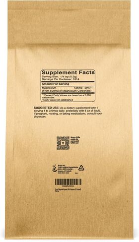 Pure Original Ingredients Magnesium Carbonate (1 lb) Magnesium Supplement, Non-GMO, Multi-Purpose in Saudi Arabia