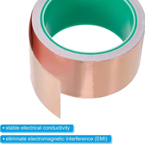 PATIKIL Copper Foil Tape 0.24 Inch x 33 Feet 0.05mm Thick Double Sided Conductive Adhesive EMI Shielding for Electronics, Circuits, Grounding in Saudi Arabia