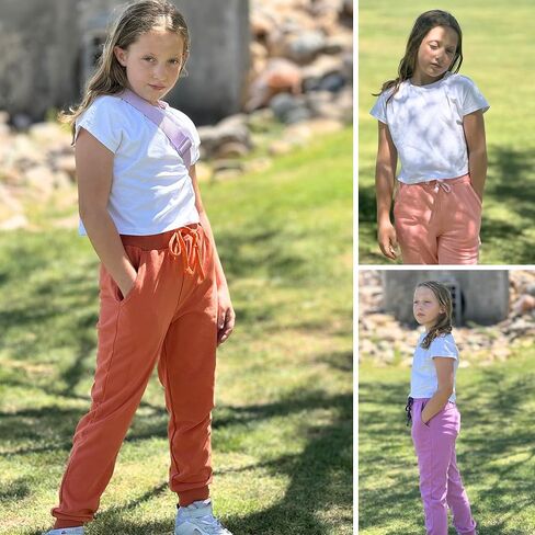 بنطال رياضي للأطفال من BIG ELEPHANT، بنطال رياضي للأولاد والبنات مع جيوب ورباط للأعمار من 3 إلى 16 عامًا in Kuwait