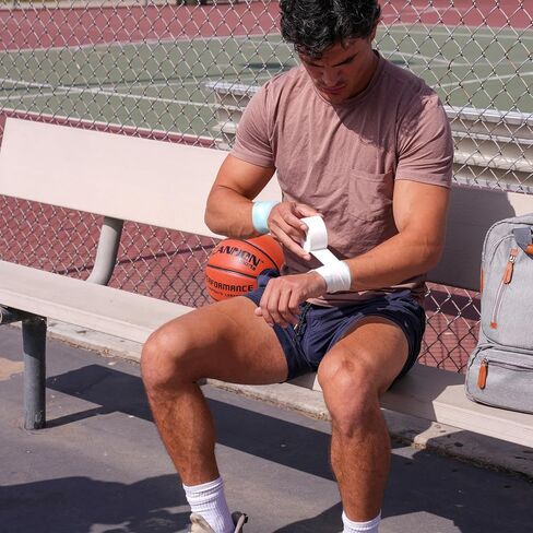 Premium Athletic Tape 1.5" x 45 Feet Per Roll, Easy Tear, No Residue, Strong Support, Hypoallergenic and Breathable, Pack of 12 (White) in Saudi Arabia