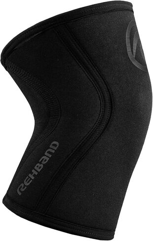 Rehband أكمام الركبة 5 مم للتدريب الوظيفي، والتدريب المتقاطع ورفع الأثقال، ودعم الركبة لرفع الأثقال مصنوع من النيوبرين، للجنسين، اللون: كربون/أسود - زوج واحد، الحجم: متوسط in Saudi Arabia