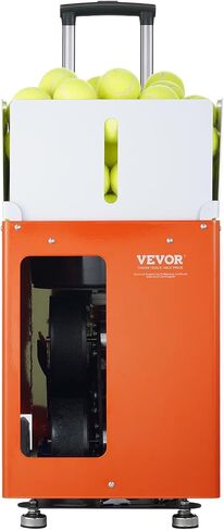 VEVOR Tennis Ball Machine, Automatic Portable Tennis Ball Launcher, 100 Balls Tennis Training Practice Thrower, 5 Motors Multi-Mode Drills, 2+ Hours Play, Rechargeable Battery, App Remote Control in Saudi Arabia