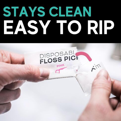 150 Travel Floss Picks Bulk - Blue Easy Grip Disposable Floss Picks - Dental Floss Pick - Smooth Strong Dental Flossers for Teeth - Gently Removes Plaque & Food Particles Between Teeth in Saudi Arabia