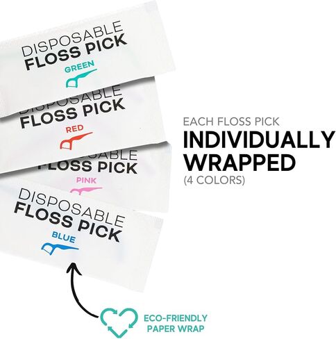 150 Travel Floss Picks Bulk - Blue Easy Grip Disposable Floss Picks - Dental Floss Pick - Smooth Strong Dental Flossers for Teeth - Gently Removes Plaque & Food Particles Between Teeth in Saudi Arabia