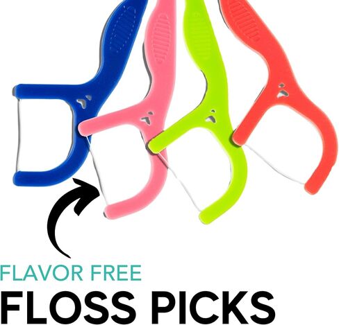 150 Travel Floss Picks Bulk - Blue Easy Grip Disposable Floss Picks - Dental Floss Pick - Smooth Strong Dental Flossers for Teeth - Gently Removes Plaque & Food Particles Between Teeth in Saudi Arabia