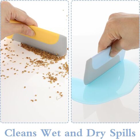 3 عبوات من الممسحات الصغيرة، ممسحة دش صغيرة، ممسحة تنظيف الزجاج للنافذة والمرآة والحمام وأسطح المطبخ والحوض (أزرق وأصفر ورمادي) in Kuwait