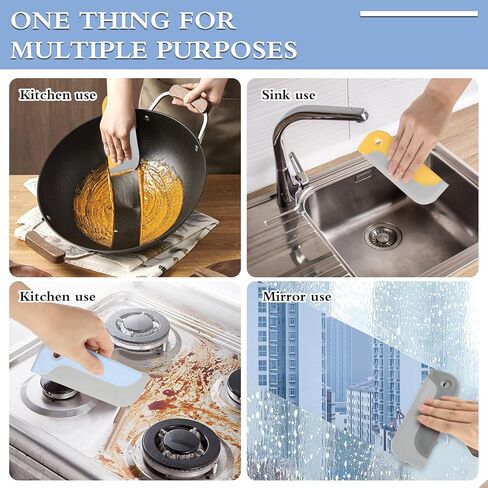 3 عبوات من الممسحات الصغيرة، ممسحة دش صغيرة، ممسحة تنظيف الزجاج للنافذة والمرآة والحمام وأسطح المطبخ والحوض (أزرق وأصفر ورمادي) in Kuwait