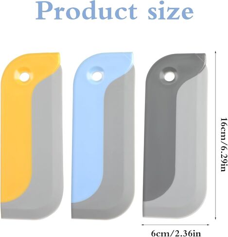 3 عبوات من الممسحات الصغيرة، ممسحة دش صغيرة، ممسحة تنظيف الزجاج للنافذة والمرآة والحمام وأسطح المطبخ والحوض (أزرق وأصفر ورمادي) in Kuwait