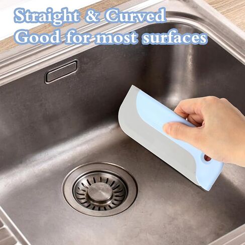 3 عبوات من الممسحات الصغيرة، ممسحة دش صغيرة، ممسحة تنظيف الزجاج للنافذة والمرآة والحمام وأسطح المطبخ والحوض (أزرق وأصفر ورمادي) in Kuwait