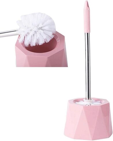 Toilet Brush and Holder,Stainless Steel Toilet Bowl Cleaning Brush Set,Under Rim Lip Brush and Storage Caddy for Bathroom (Blue Cylinder) in Saudi Arabia
