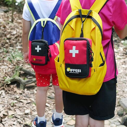 O'IFFEEI Small Mini First Aid Kit Bag Empty, Handy Portable for Camping Hiking Backpacking Car Home Office. Mini Medical Bag for Emergency and Survival. in Kuwait