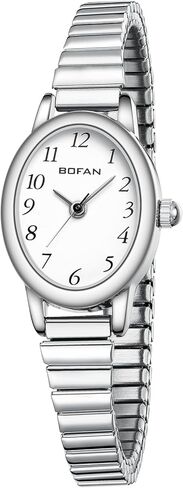 ساعات ذهبية صغيرة من BOFAN للنساء ساعات يد كوارتز للسيدات سهلة القراءة مع شريط توسيع من الفولاذ المقاوم للصدأ، مقاومة للماء. in Saudi Arabia