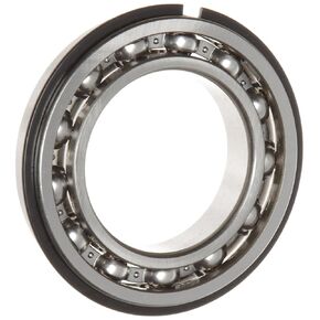 WJB 6010-NR Deep Groove Ball Bearing, Snap Ring, Metric, 50mm ID, 80mm OD, 16mm Width, 4900lbf Dynamic Load Capacity, 3750lbf Static Load Capacity