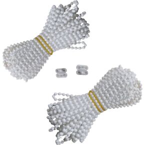 2 قطعة سلك أعمى من البلاستيك الأبيض سلسلة أعمى من البلاستيك أعمى وظل روماني أعمى حبل سلسلة مطرز لأجزاء استبدال أعمى أسطواني (أبيض) in Kuwait