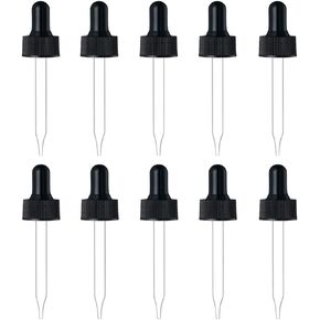 12 Pcs Glass Eye Droppers for Essential Oil Bottles Essential Oils Pipette Dropper Tops Straight Tip Liquid Droppers Fit 5ml bottles