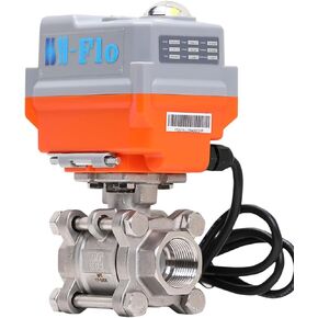 1" DN25 24VDC 4-20ma 2 Way 290Psi Stainless Steel 304 NPT Proportional Integral Motorized Electrical Control Ball Valve