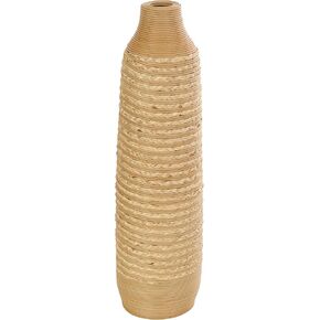 Deco 79 Seagrass Handmade Decorative Vase Centerpiece Vase, Vase for Home Decoration 8" x 9" x 24", Light Brown