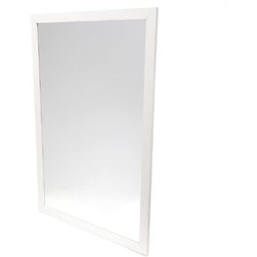 Home Basics Rectangular Wall Mirror for Bedroom, Living Room, Or Hallway (White) Large Mirror Lightweight | Made of Glass and MDF | Easy Installation