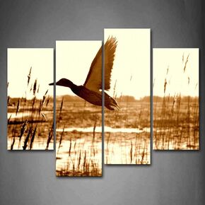 Brown Duck Wall Art Duck Hunting Canvas Painting Pictures Print On Canvas Animal The Picture for Farm Wall Decor Home Modern Decoration