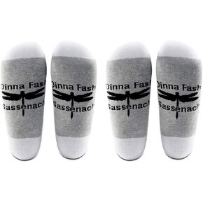 LEVLO Dragonfly Socks Dinna Fash Sassenach Cotton Socks TV Show Lover Gifts Friend Sister Mother