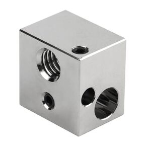 Upgrade Plated Copper Heater Block Compatible with V5 Printhead Anycubic Mega S/Pro/Chiron / I3 Mega/Mega X/Zero 2.0 / 4Max Pro 2.0/ Flyingbear Ghost5 3D Printer (Copper Heat Block)