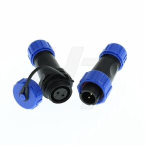 HE21 2 Pin Waterproof Cable Connector Aviation Quick Disconnect Male Female Plug Socket 30A 500V for LED/Marine/Lighting Equipment