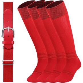 Baseball Socks - Baseball Socks and Belt, Softball Socks Belt Elastic Waist Belt for Boys Girls