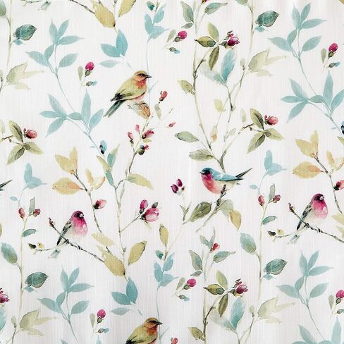 SKL Home by Saturday Knight Ltd. Aviary Curtain Tier Pair, 54 Inches x 24 Inches, Pastels in Saudi Arabia