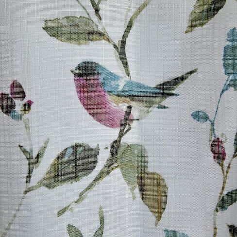 SKL Home by Saturday Knight Ltd. Aviary Curtain Tier Pair, 54 Inches x 24 Inches, Pastels in Saudi Arabia