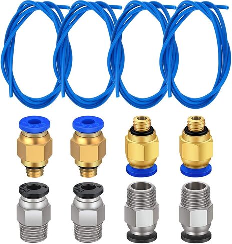 PC4-M6 تركيب هوائي دفع للتوصيل + PC4-M10 مستقيم سريع التركيب للطابعة ثلاثية الأبعاد Bowden Extruder (عبوة من 20 قطعة) in Saudi Arabia