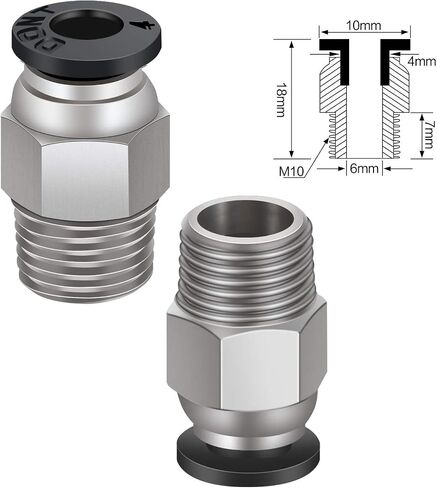 PC4-M6 تركيب هوائي دفع للتوصيل + PC4-M10 مستقيم سريع التركيب للطابعة ثلاثية الأبعاد Bowden Extruder (عبوة من 20 قطعة) in Saudi Arabia